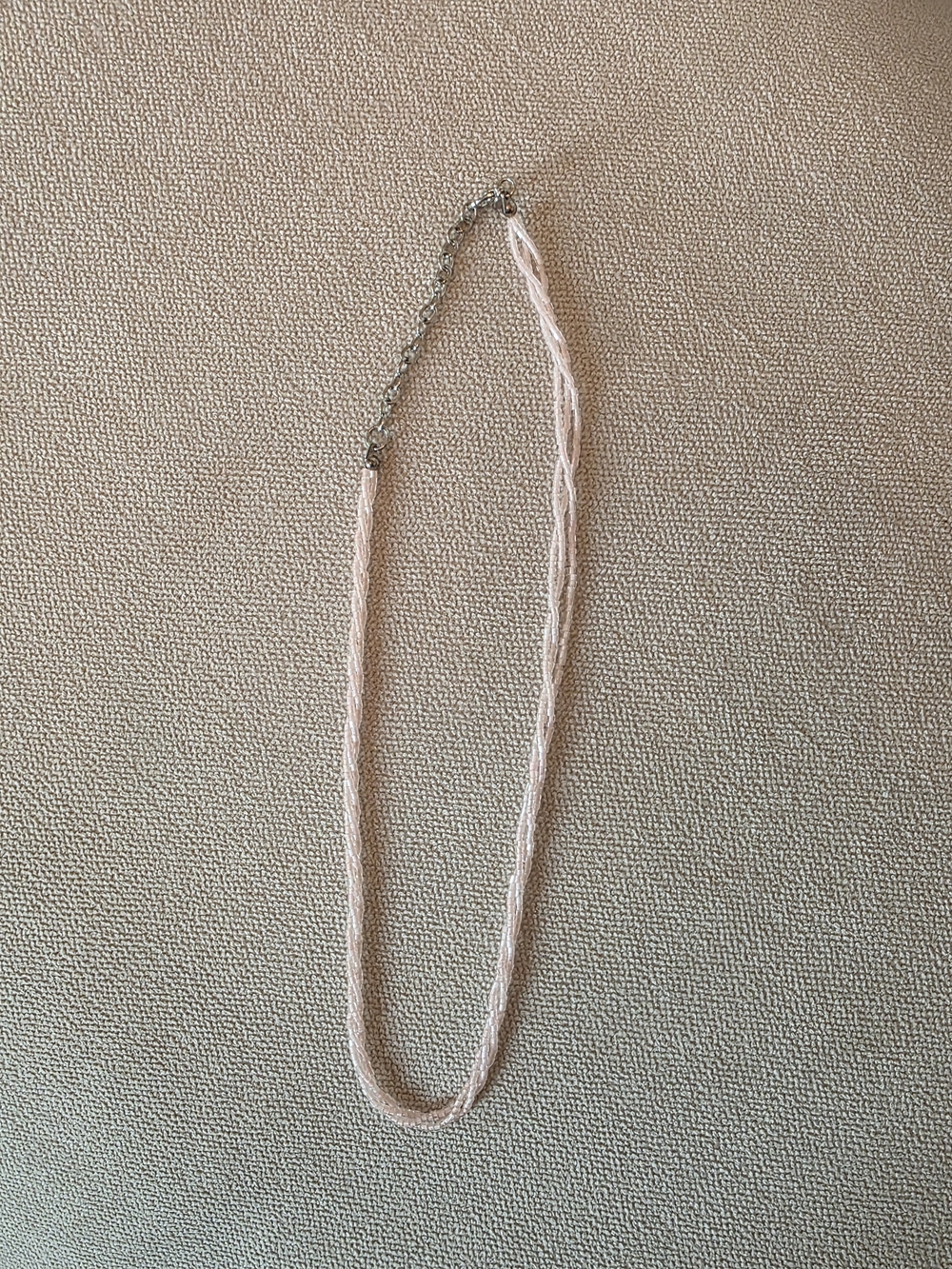 Nolan Miller Pink Beaded Necklace Multi Strand Seed Bead Blush - Picture 5 of 9